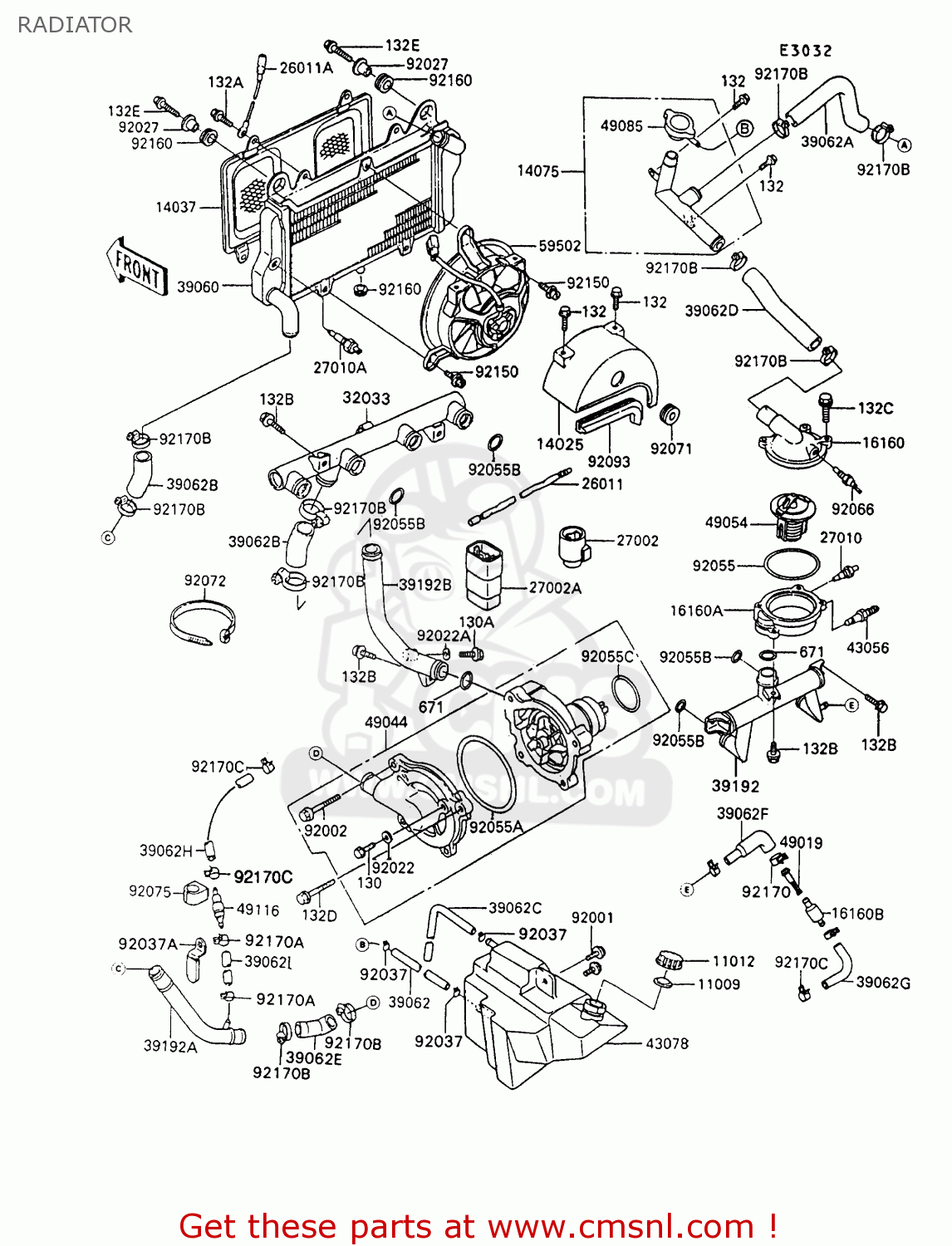 RADIATOR ZX900A10 GPZ900R 1993 NETHERLANDS FG