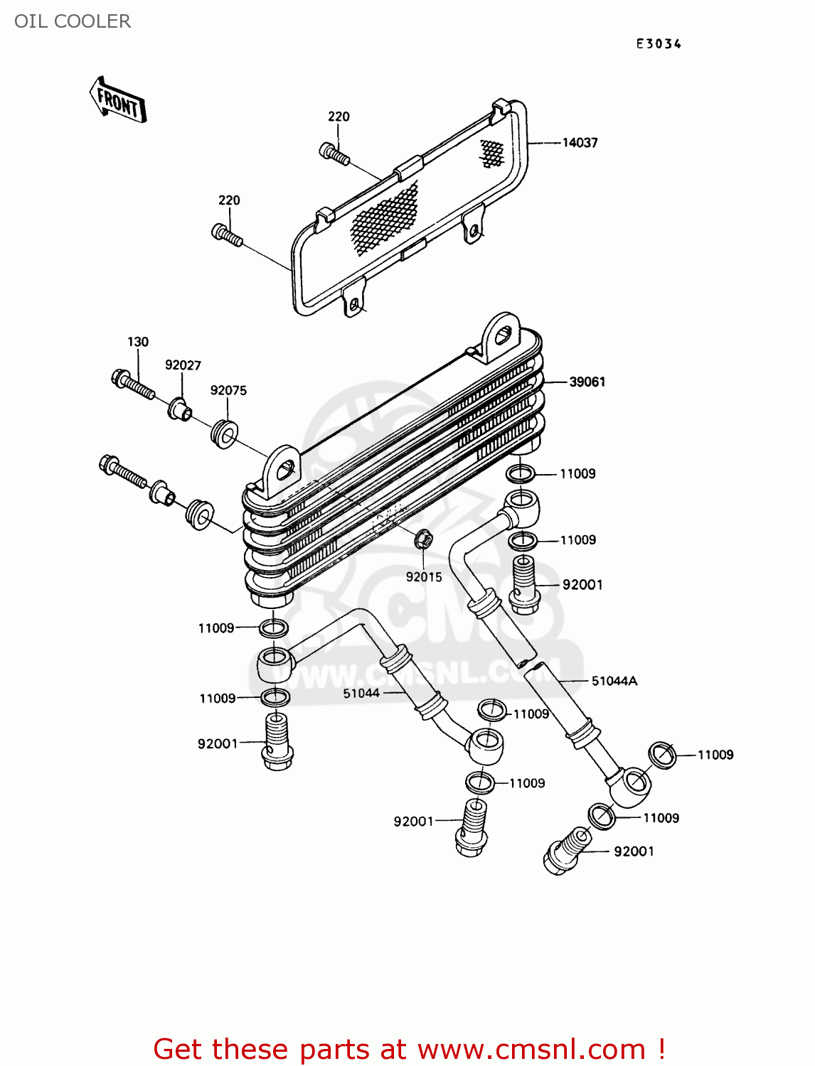 OIL COOLER ZX900A10 GPZ900R 1993 NETHERLANDS FG