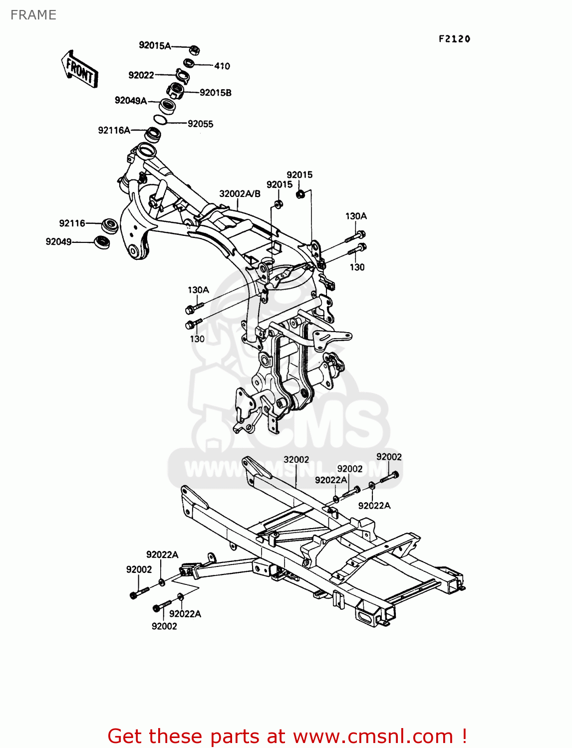FRAME ZX900A10 GPZ900R 1993 NETHERLANDS FG