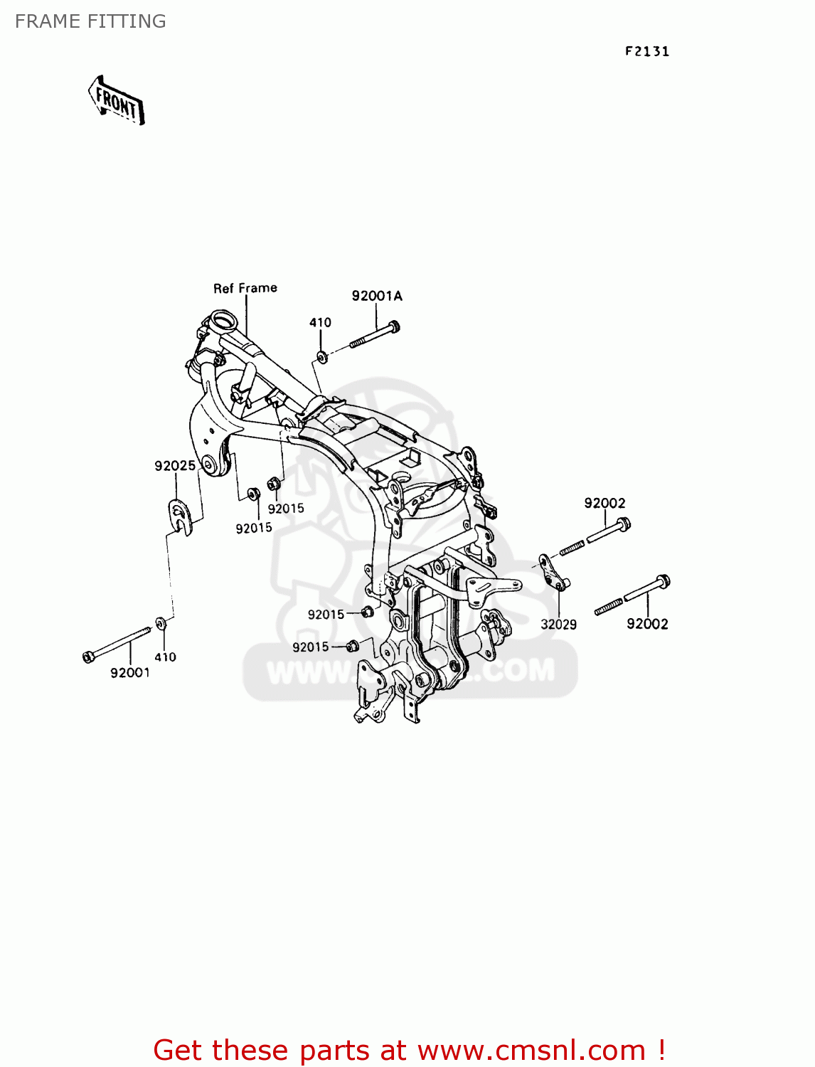 FRAME FITTING ZX900A10 GPZ900R 1993 NETHERLANDS FG