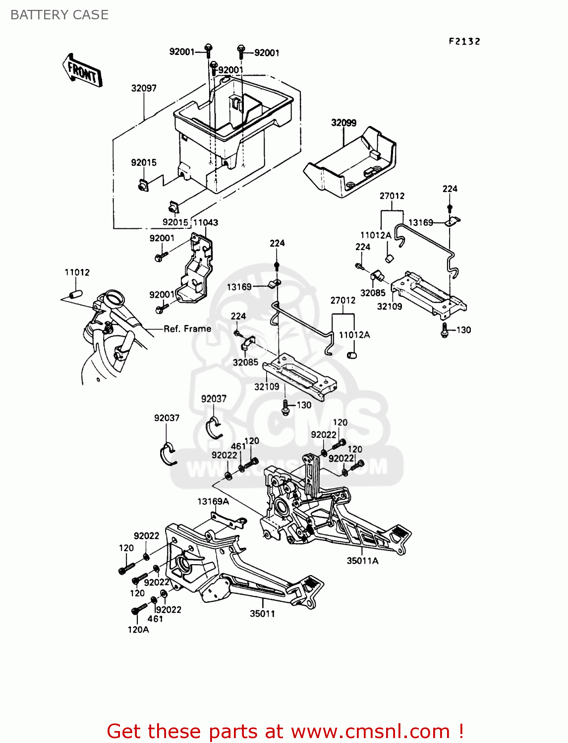BATTERY CASE ZX900A10 GPZ900R 1993 NETHERLANDS FG