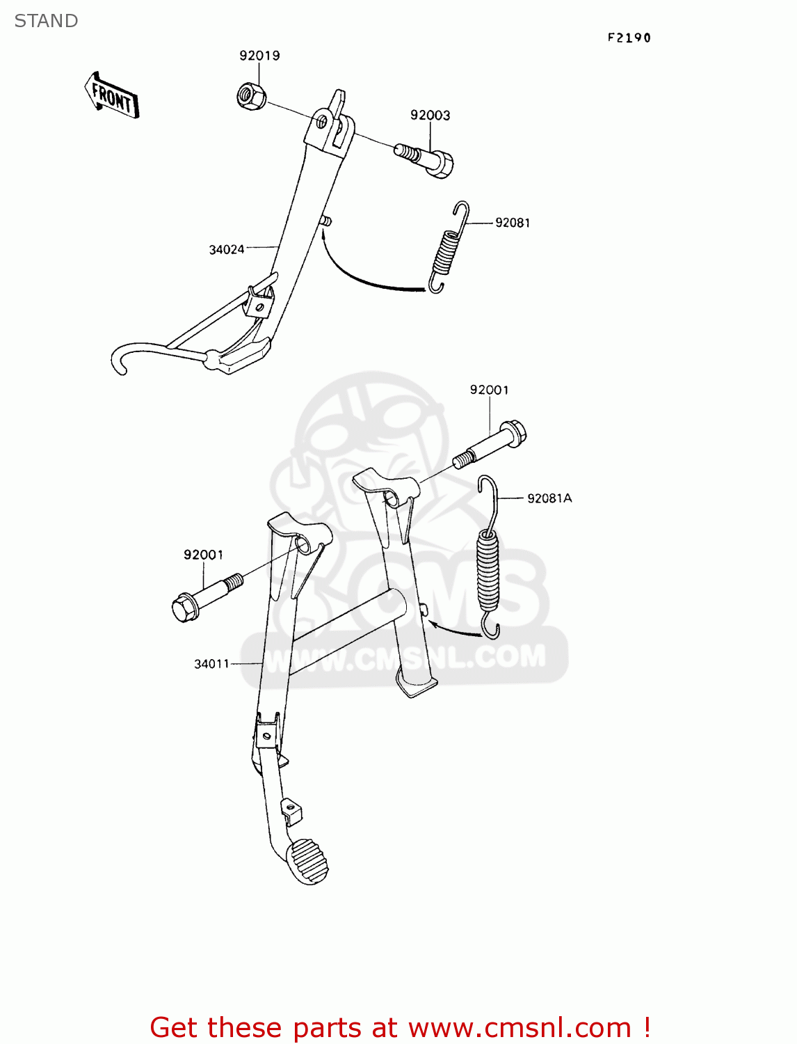 STAND ZX900A10 GPZ900R 1993 NETHERLANDS FG