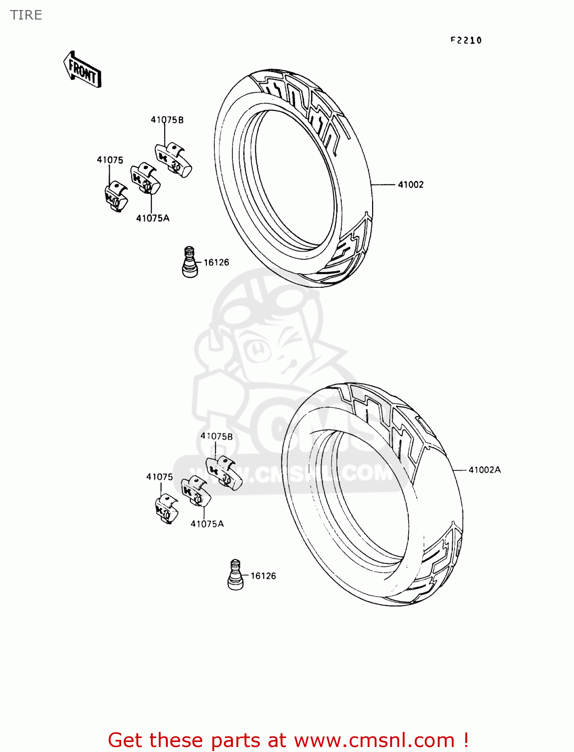 TIRE ZX900A10 GPZ900R 1993 NETHERLANDS FG