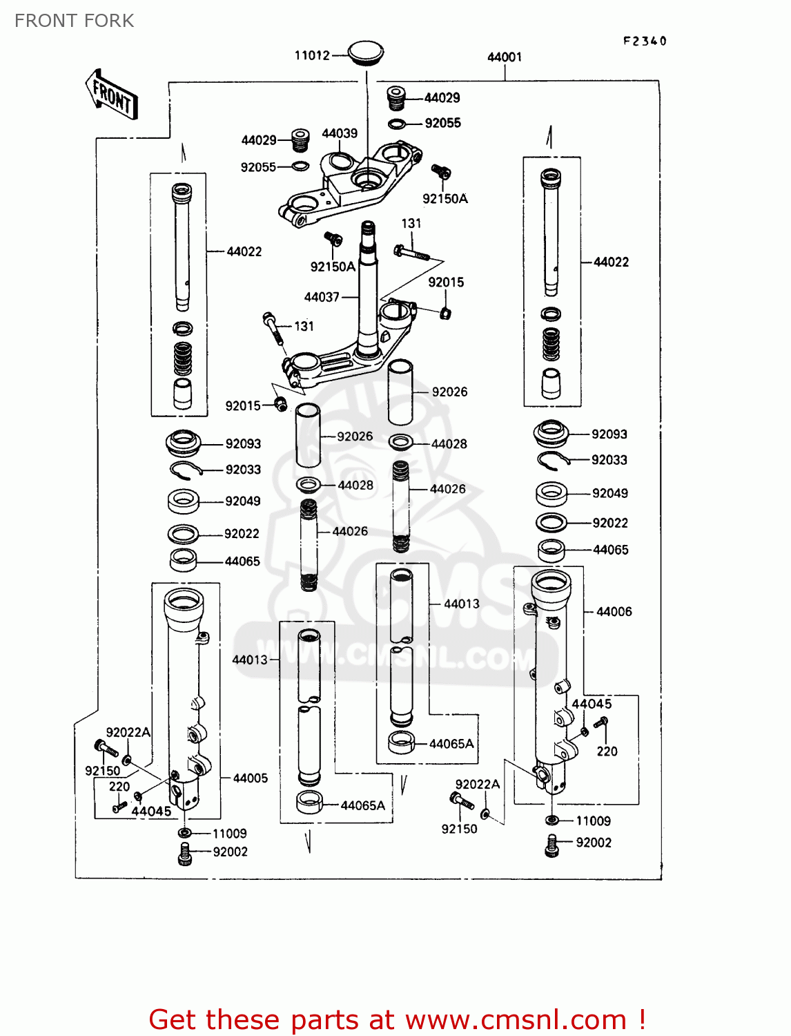 FRONT FORK ZX900A10 GPZ900R 1993 NETHERLANDS FG