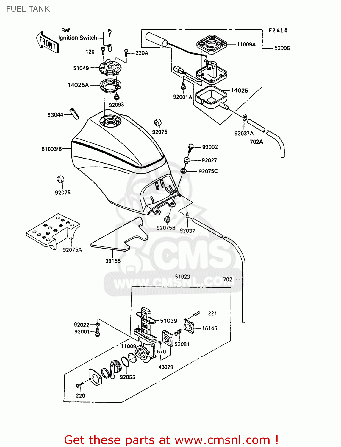 FUEL TANK ZX900A10 GPZ900R 1993 NETHERLANDS FG