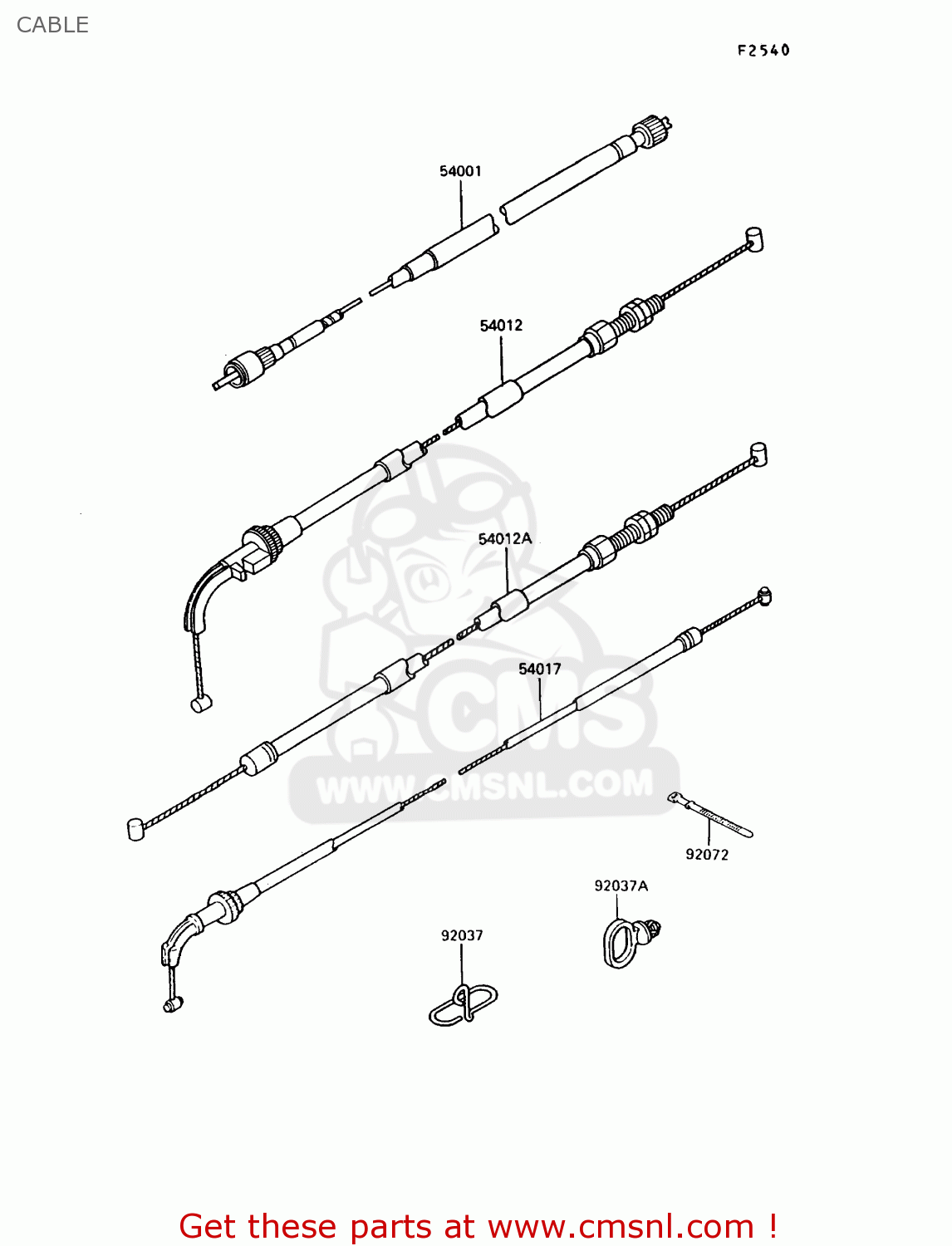 CABLE ZX900A10 GPZ900R 1993 NETHERLANDS FG