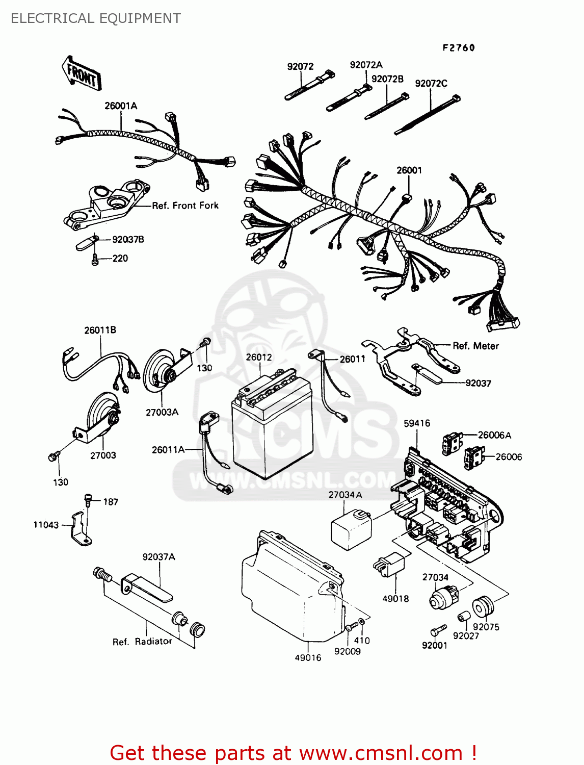 ELECTRICAL EQUIPMENT ZX900A10 GPZ900R 1993 NETHERLANDS FG