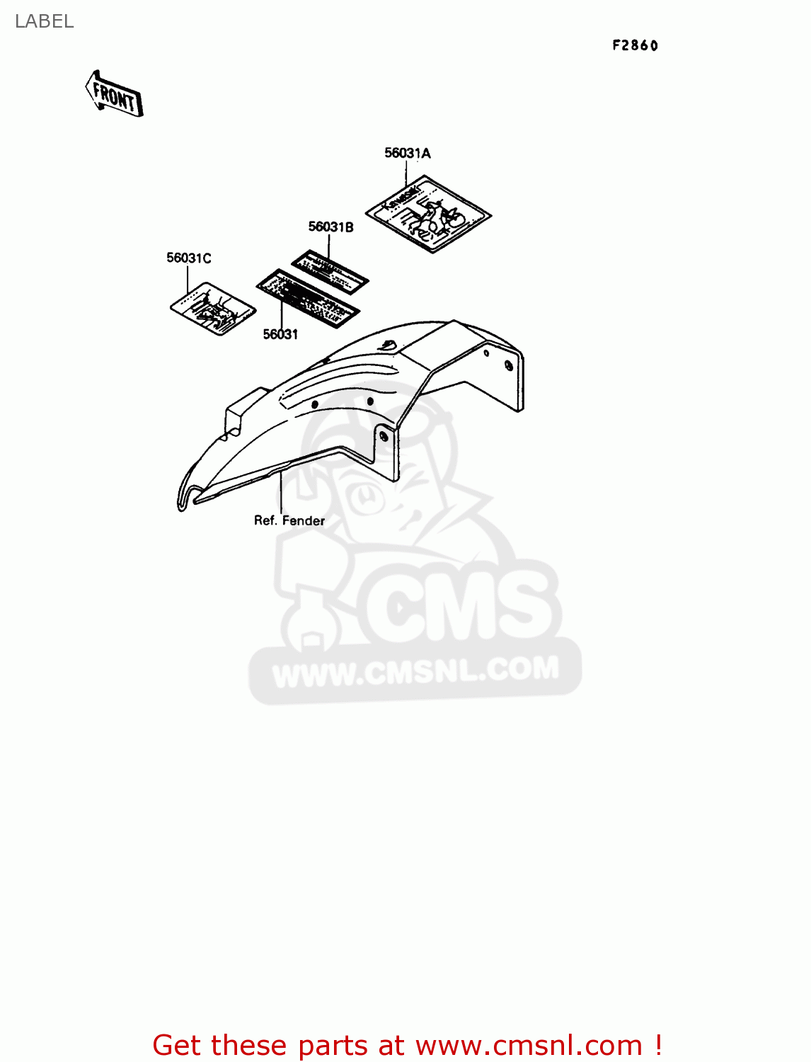 LABEL ZX900A10 GPZ900R 1993 NETHERLANDS FG
