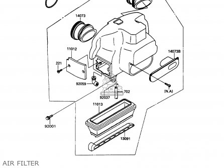 AIR FILTER - ZX900A10 GPZ900R 1993 NETHERLANDS FG