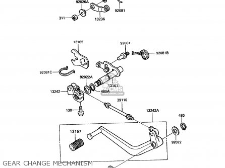 GEAR CHANGE MECHANISM - ZX900A10 GPZ900R 1993 NETHERLANDS FG