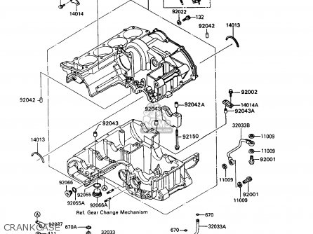 CRANKCASE - ZX900A10 GPZ900R 1993 NETHERLANDS FG