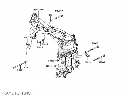 FRAME FITTING - ZX900A10 GPZ900R 1993 NETHERLANDS FG