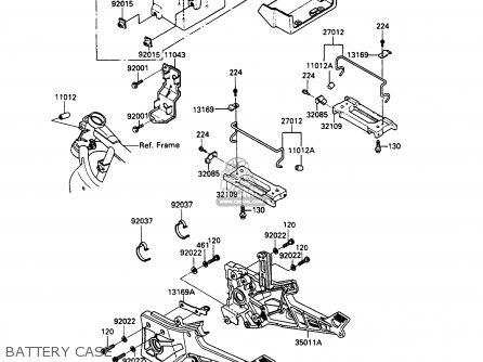 BATTERY CASE - ZX900A10 GPZ900R 1993 NETHERLANDS FG