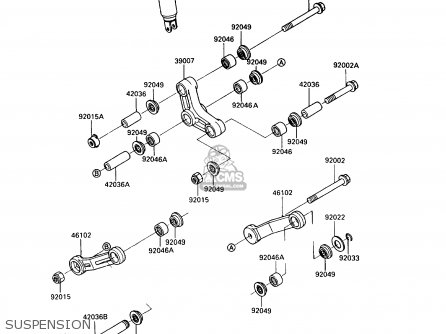 SUSPENSION - ZX900A10 GPZ900R 1993 NETHERLANDS FG