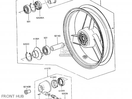 FRONT HUB - ZX900A10 GPZ900R 1993 NETHERLANDS FG