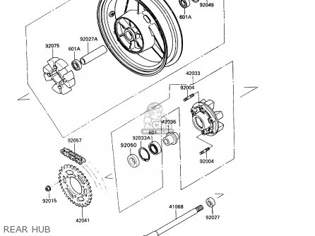 REAR HUB - ZX900A10 GPZ900R 1993 NETHERLANDS FG