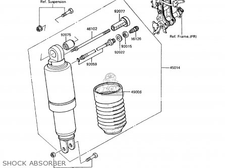 SHOCK ABSORBER - ZX900A10 GPZ900R 1993 NETHERLANDS FG