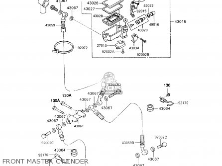 FRONT MASTER CYLINDER - ZX900A10 GPZ900R 1993 NETHERLANDS FG