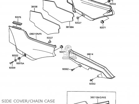SIDE COVER/CHAIN CASE - ZX900A10 GPZ900R 1993 NETHERLANDS FG