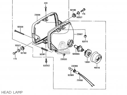 HEAD LAMP - ZX900A10 GPZ900R 1993 NETHERLANDS FG