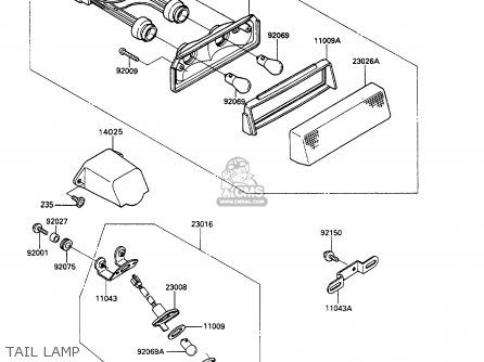 TAIL LAMP - ZX900A10 GPZ900R 1993 NETHERLANDS FG