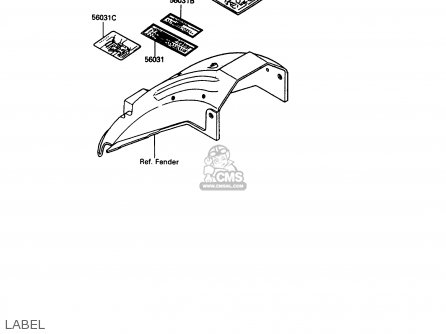 LABEL - ZX900A10 GPZ900R 1993 NETHERLANDS FG