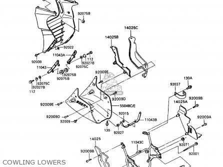 COWLING LOWERS - ZX900A10 GPZ900R 1993 NETHERLANDS FG