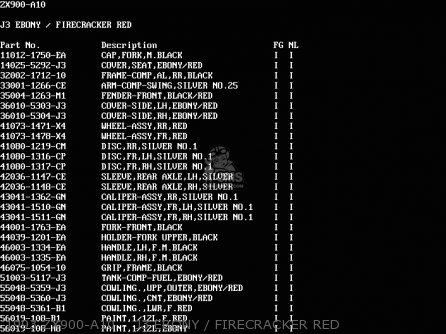 1993 ZX900-A10    J3 EBONY / FIRECRACKER RED - ZX900A10 GPZ900R 1993 NETHERLANDS FG