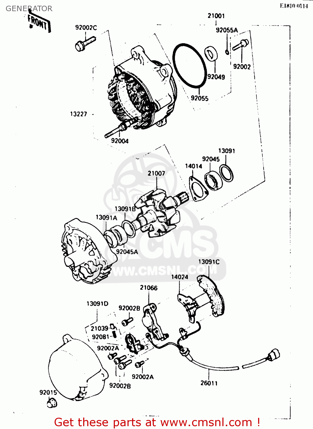 GENERATOR ZX900A2 1985 EUROPE UK FR GR IT NR SD