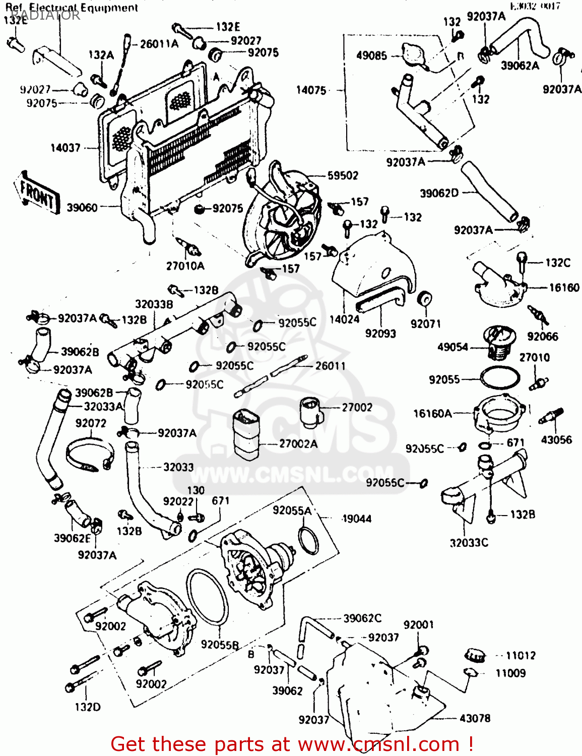 RADIATOR ZX900A2 1985 EUROPE UK FR GR IT NR SD