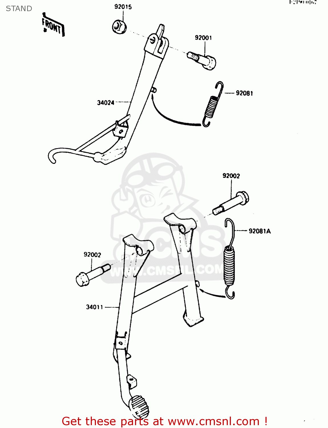 STAND ZX900A2 1985 EUROPE UK FR GR IT NR SD