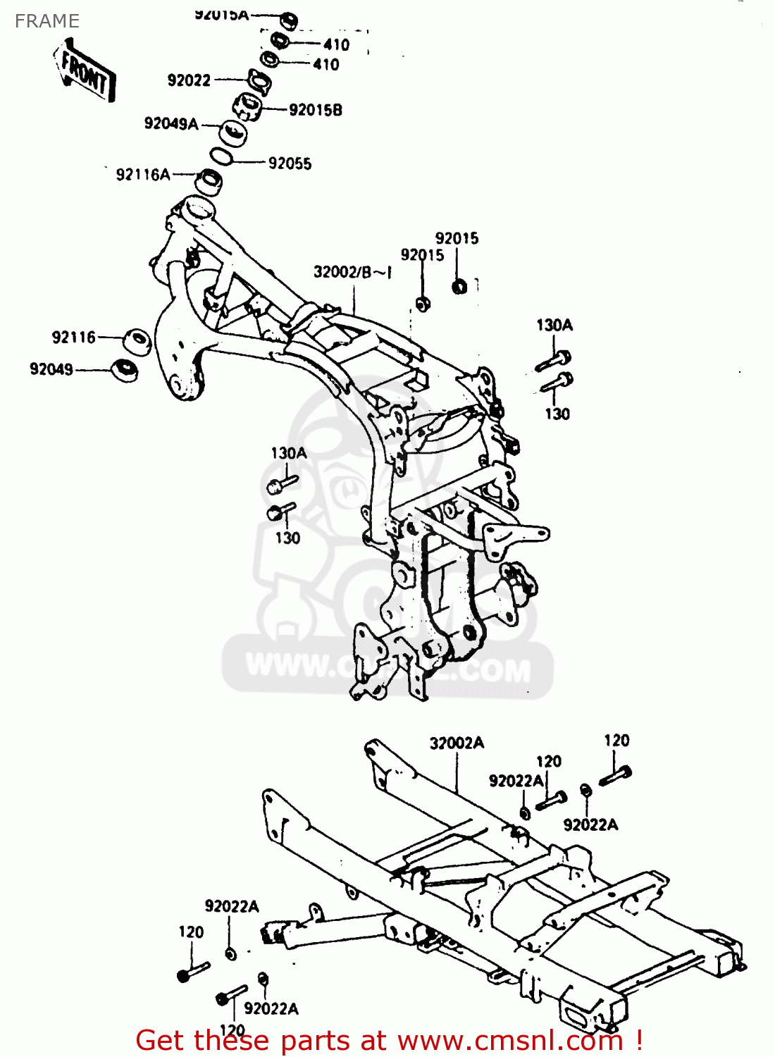 FRAME ZX900A2 1985 EUROPE UK FR GR IT NR SD