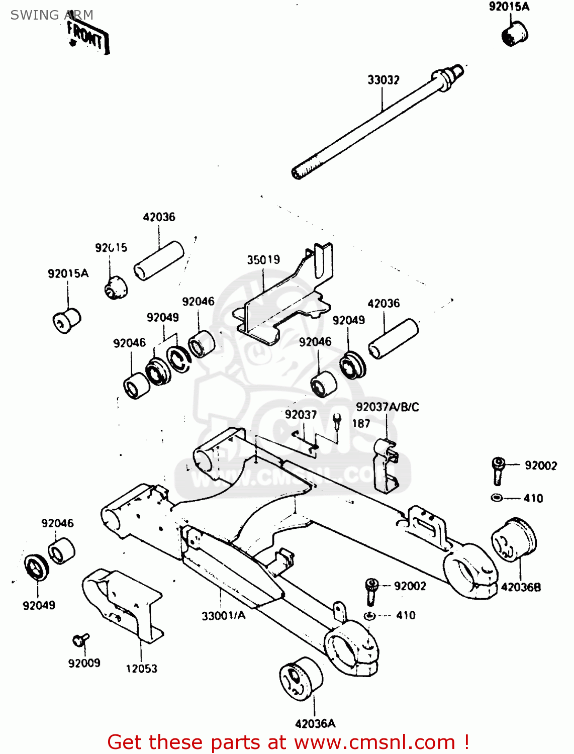 SWING ARM ZX900A2 1985 EUROPE UK FR GR IT NR SD