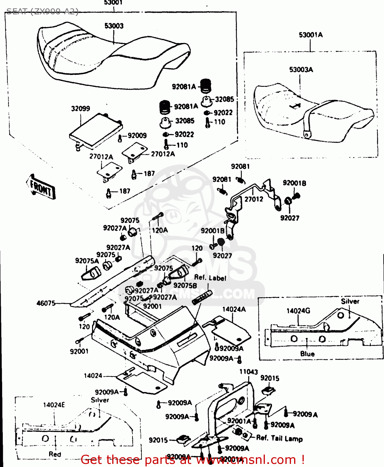 SEAT (ZX900-A2) ZX900A2 1985 EUROPE UK FR GR IT NR SD