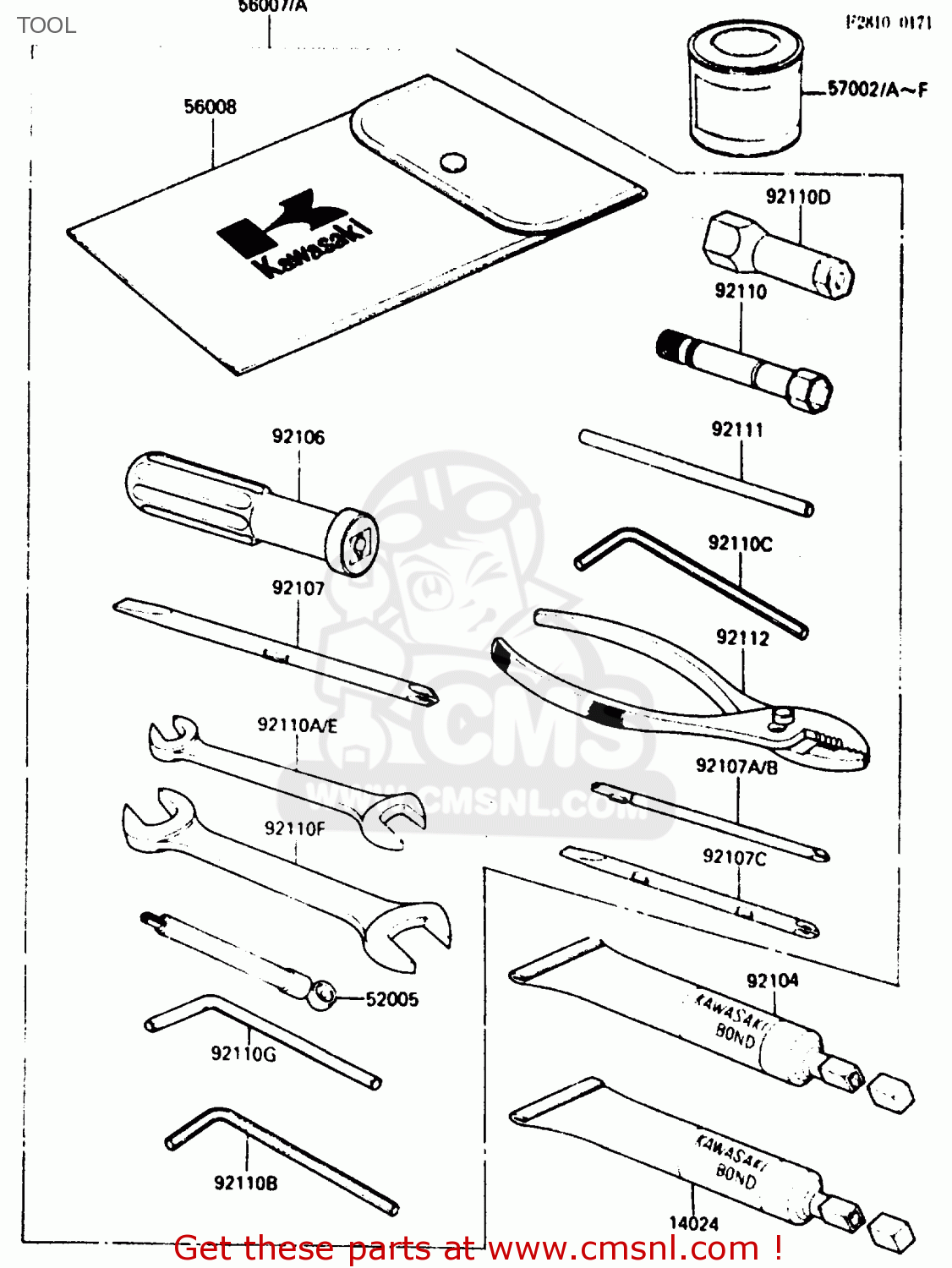TOOL ZX900A2 1985 EUROPE UK FR GR IT NR SD