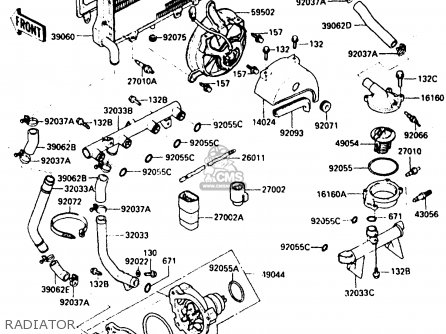 RADIATOR - ZX900A2 1985 EUROPE UK FR GR IT NR SD