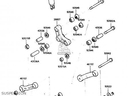 SUSPENSION - ZX900A2 1985 EUROPE UK FR GR IT NR SD
