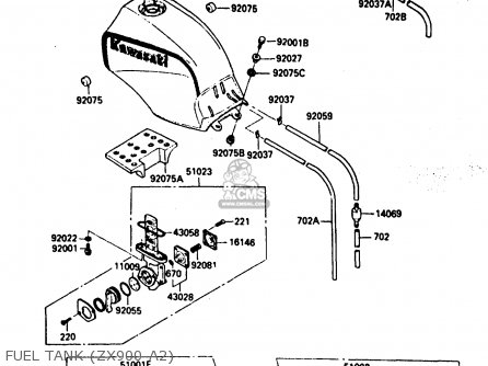 FUEL TANK (ZX900-A2) - ZX900A2 1985 EUROPE UK FR GR IT NR SD