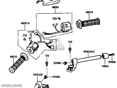 HANDLEBAR - ZX900A2 1985 EUROPE UK FR GR IT NR SD