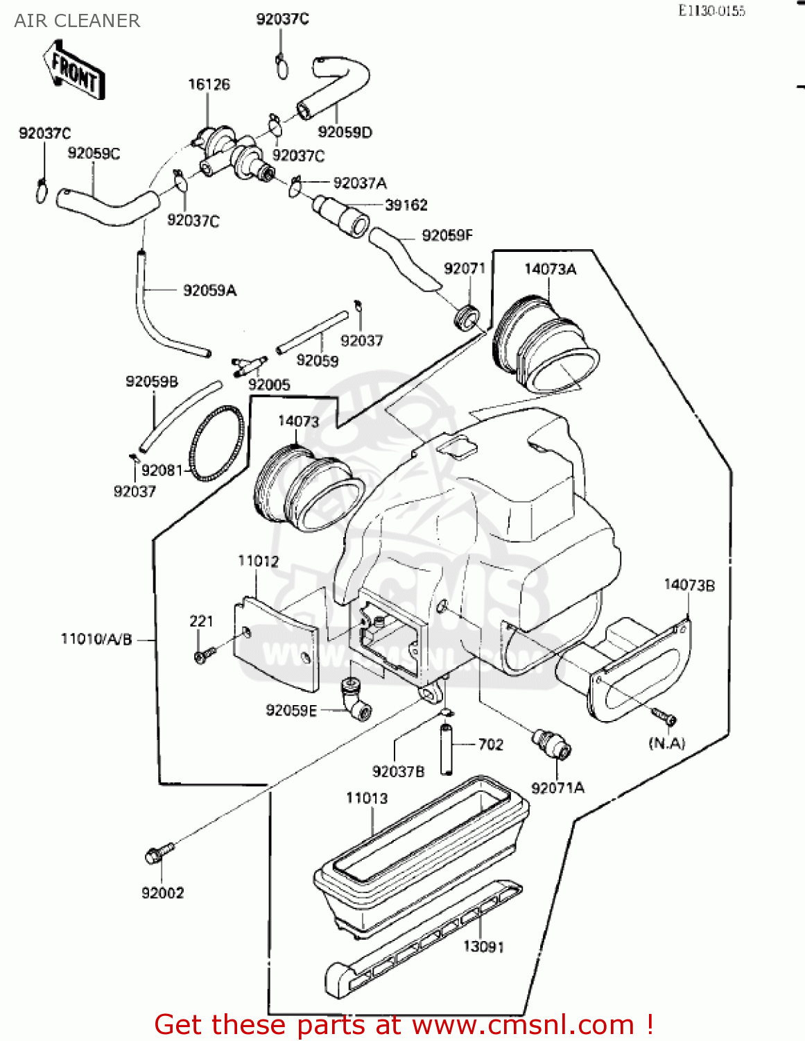 AIR CLEANER ZX900A2 NINJA 1985 USA CALIFORNIA CANADA