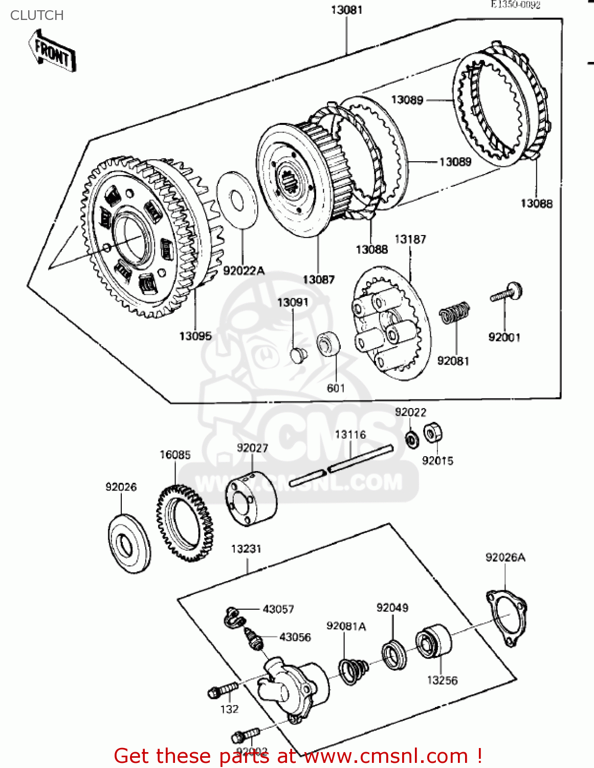 CLUTCH ZX900A2 NINJA 1985 USA CALIFORNIA CANADA