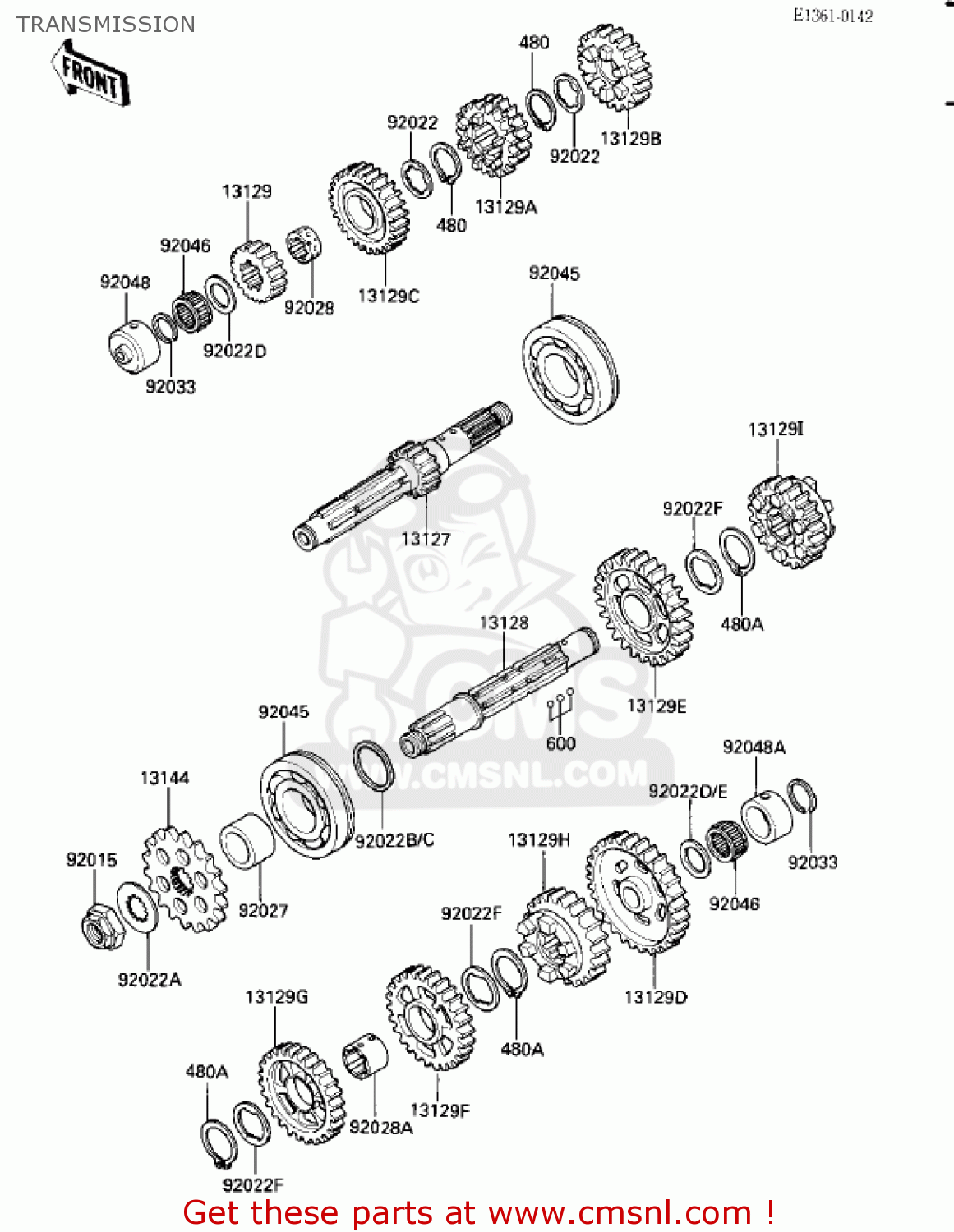 TRANSMISSION ZX900A2 NINJA 1985 USA CALIFORNIA CANADA