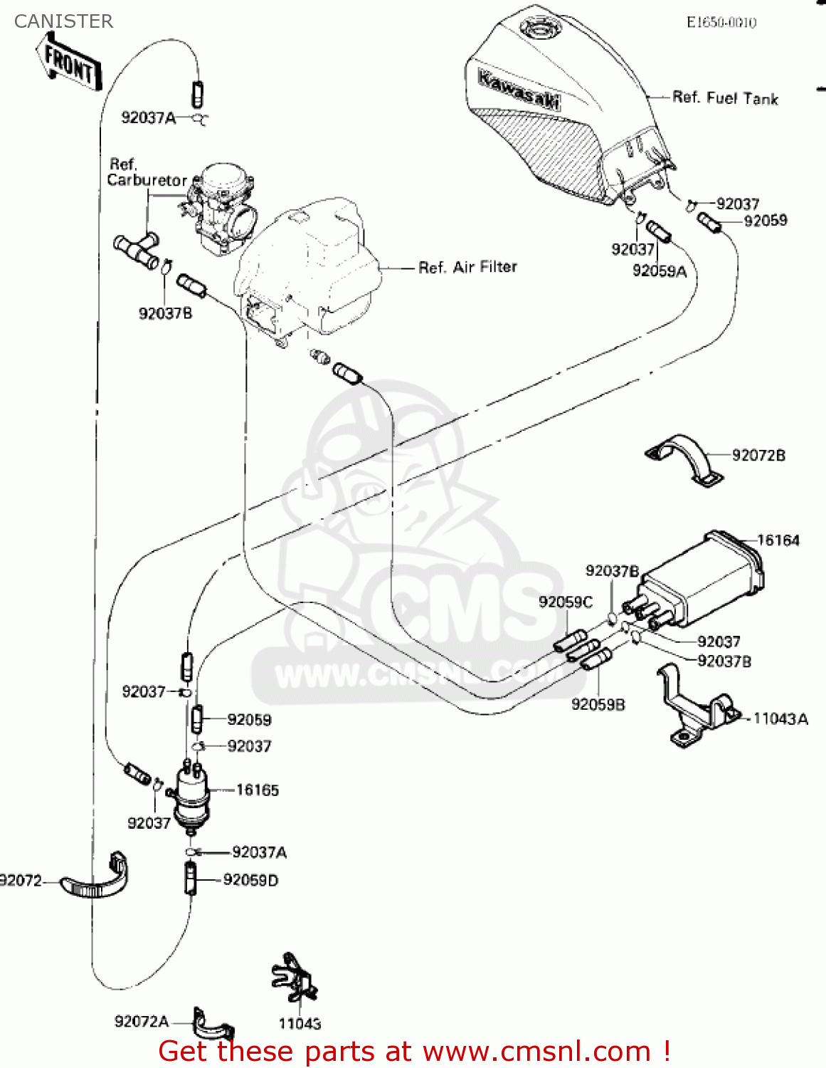 CANISTER ZX900A2 NINJA 1985 USA CALIFORNIA CANADA