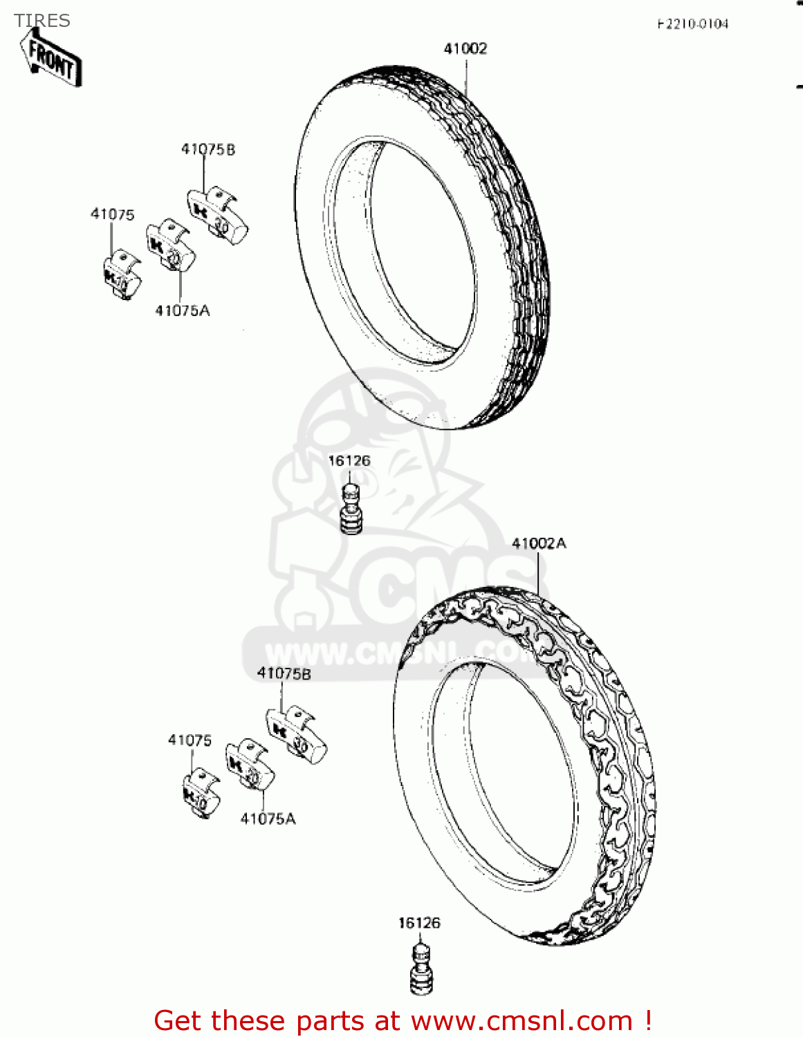 TIRES ZX900A2 NINJA 1985 USA CALIFORNIA CANADA