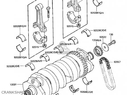 CRANKSHAFT - ZX900A2 NINJA 1985 USA CALIFORNIA CANADA