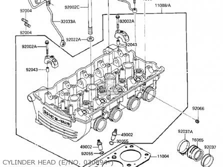 CYLINDER HEAD (E/NO. 030894-) - ZX900A2 NINJA 1985 USA CALIFORNIA CANADA