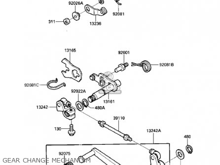 GEAR CHANGE MECHANISM - ZX900A2 NINJA 1985 USA CALIFORNIA CANADA