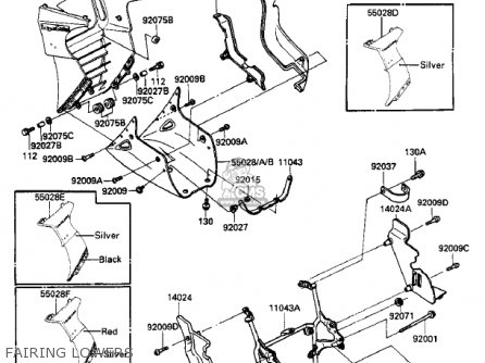 FAIRING LOWERS - ZX900A2 NINJA 1985 USA CALIFORNIA CANADA