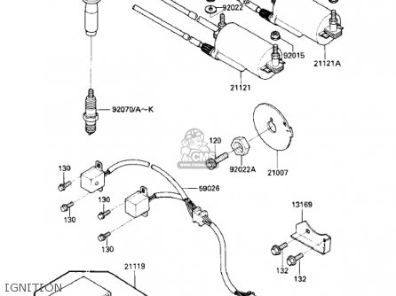 IGNITION - ZX900A2 NINJA 1985 USA CALIFORNIA CANADA