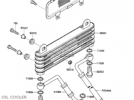 OIL COOLER - ZX900A2 NINJA 1985 USA CALIFORNIA CANADA